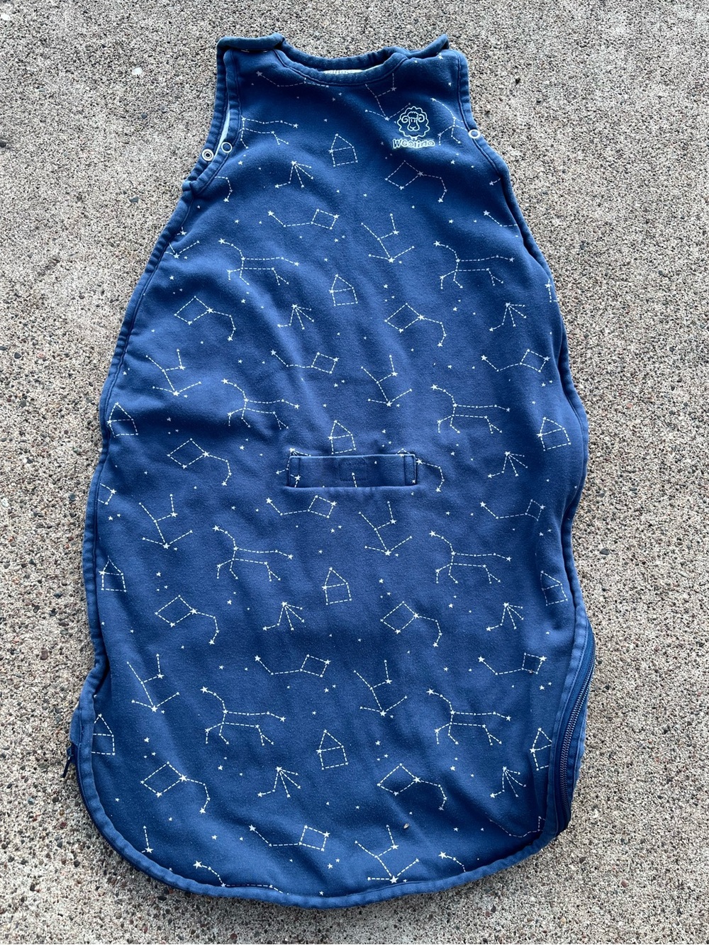 Woolino Classic Baby Sleep Bag 4 Season 2-24 Months Blue Night Sky Merino Wool